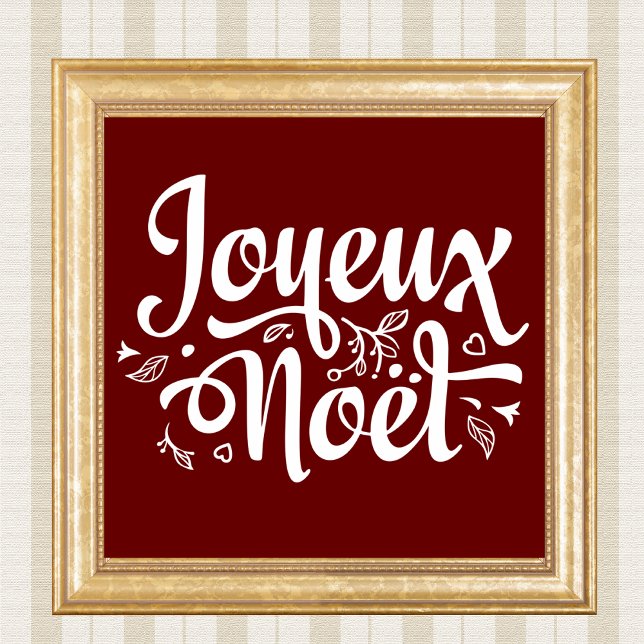 Joyeux Noel Simple Red French Christmas  Poster (Creator Uploaded)
