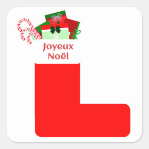 Joyeux Noël Square Stickers