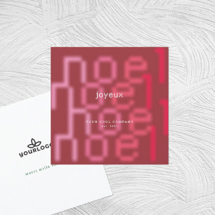 JOYEUX NOEL TECH FONT CORPORATE CHRISTMAS HOLIDAY CARD