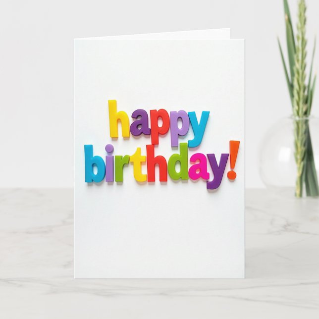Joyful 3D Letters Card (Front)