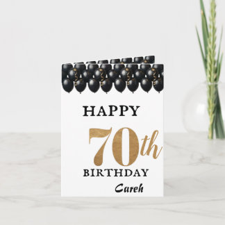 joyful 70th birthday wishes card