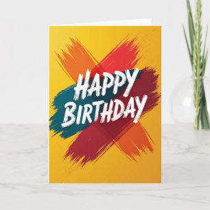 Joyful Abstract Birthday Card