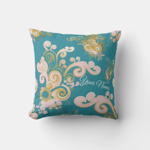 Joyful abstract flower petal  design cushion