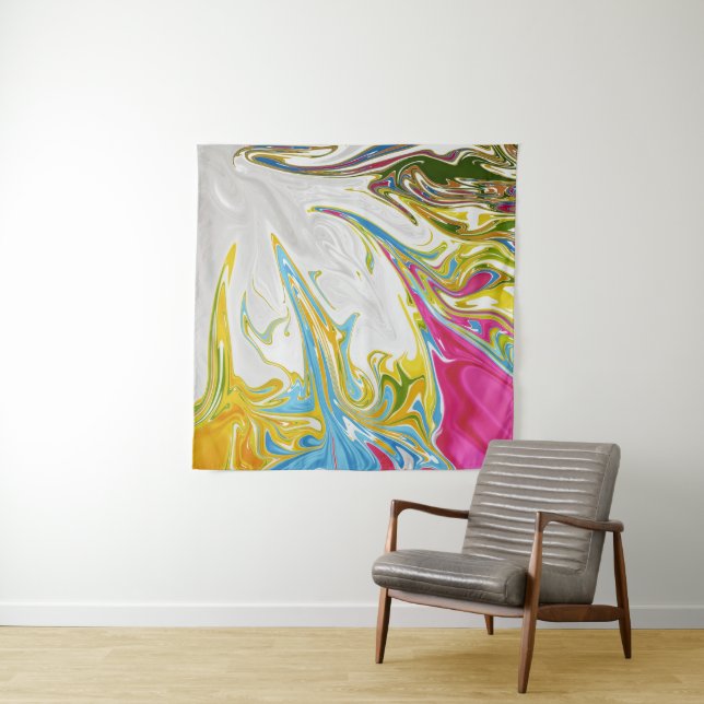 Joyful Abstract Painting | Best colourful fine art Tapestry (In Situ)