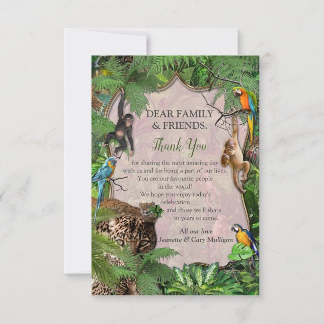 Joyful African Jungle RSVP Card (Front)