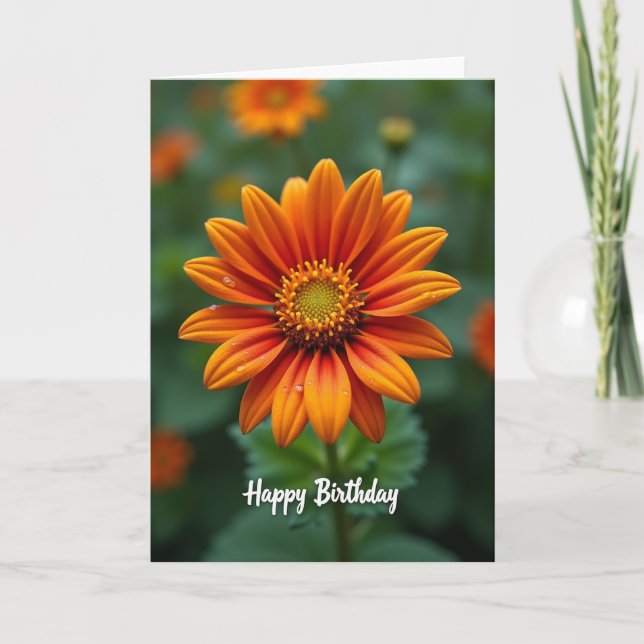 Joyful Amber Bloom Card (Front)