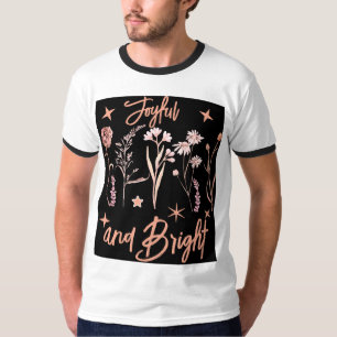 Joyful and Bright Wildflower Design – Boho Floral T-Shirt