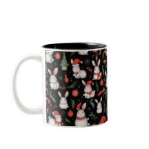 Joyful and festive Christmas bunny mug
