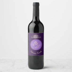 Joyful Angel Holiday Vintage Wine Label
