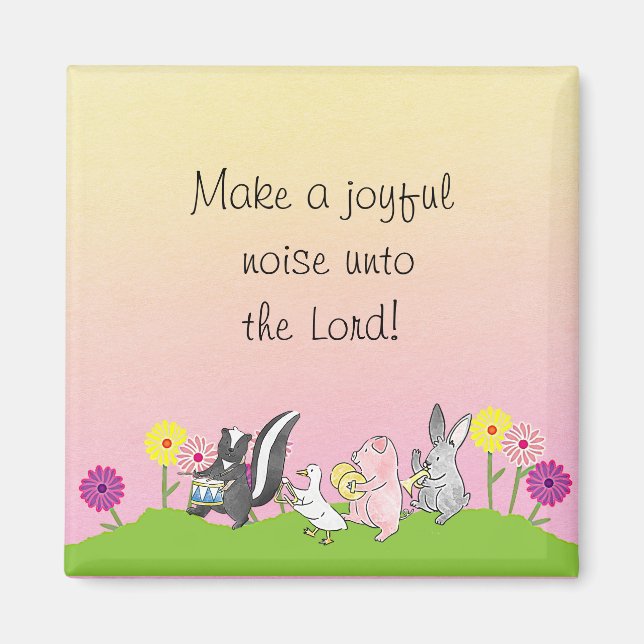 Joyful Animal Musicians Magnet (Front)