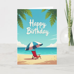 Joyful Beach Scene Card