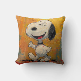 Joyful Beagle Dog Pop Art Painting Cushion
