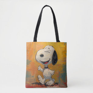 Joyful Beagle Dog Pop Art Painting Tote Bag