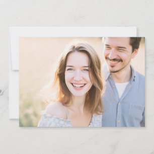 Joyful Beige Natural Photo Invitation