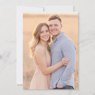 Joyful Beige Naturalistic Photo Invitation