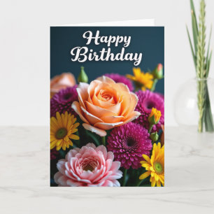 Joyful Birthday Apricot Petal Card