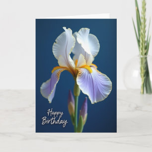 Joyful Birthday Azure Flower Card