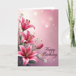 Joyful Birthday Blossom Art Card