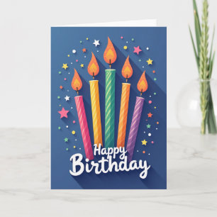 Joyful Birthday Candle Card
