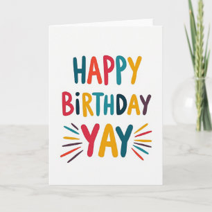 Joyful Birthday Colourful Text Card