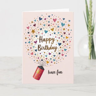 Joyful Birthday Confetti Burst Card