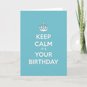 Joyful Birthday Crown Emblem Card