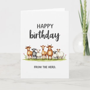 Joyful Birthday Farm Animal Card