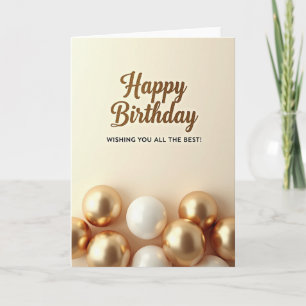 Joyful Birthday Glitter Gold Card