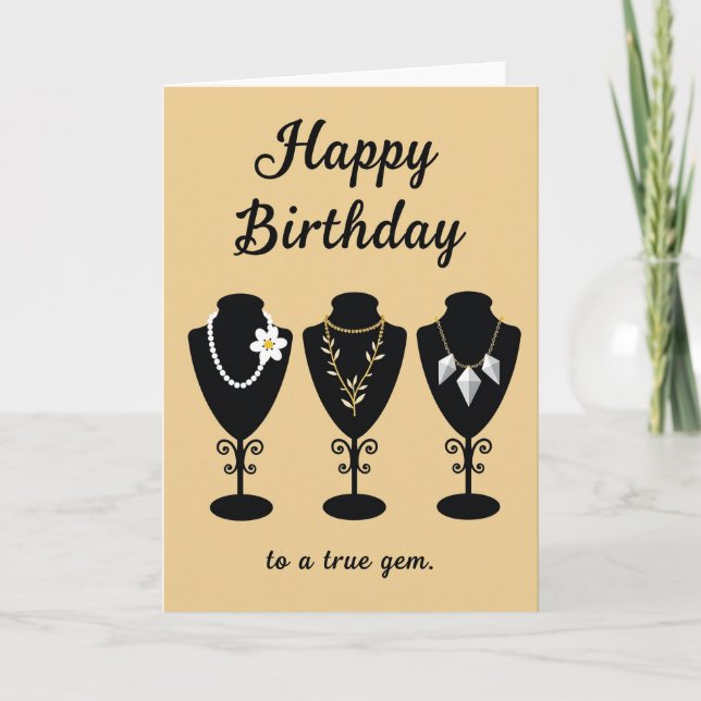 Joyful Birthday Jewellery Display Card (Front)