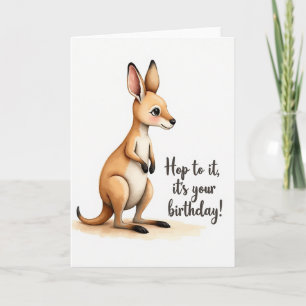 Joyful Birthday Kangaroo Card