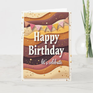 Joyful Birthday Layered Art Card