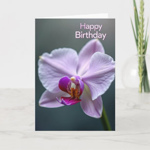 Joyful Birthday Purple Petal Card
