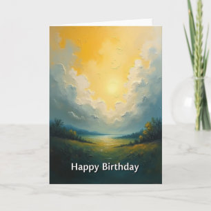 Joyful Birthday Radiant Sky Card