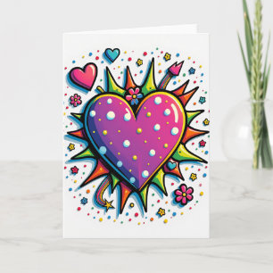 Joyful Birthday Rainbow Heart Card