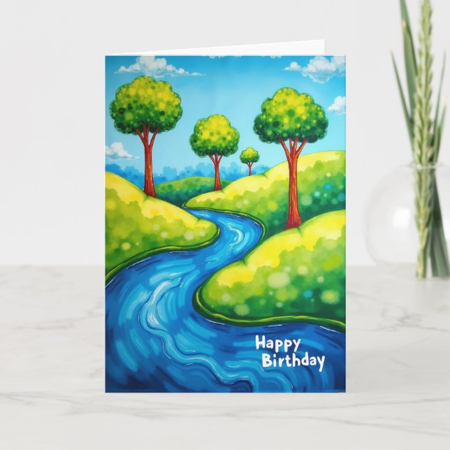 Joyful Birthday River Hills Card (Front)