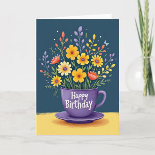 Joyful Birthday Teacup Card