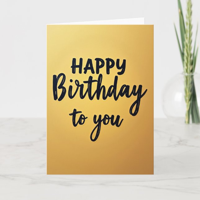 Joyful Birthday Text Card (Front)