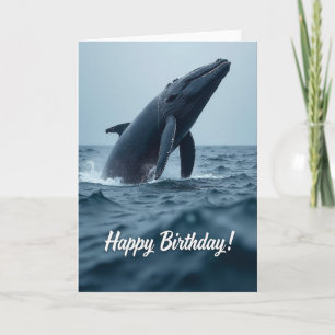 Joyful Birthday Whale Card