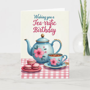 Joyful Birthday Whimsical Tea Card