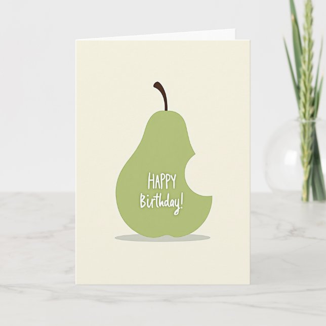 Joyful Bitten Fruit Card (Front)