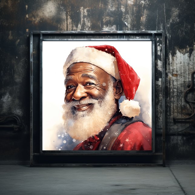 Joyful Black Santa Poster (Creator Uploaded)