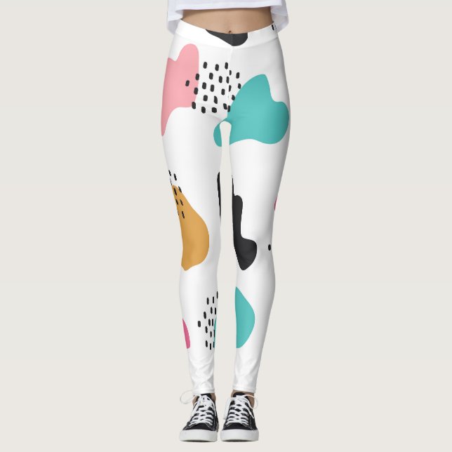 Joyful Blob Pattern Leggings (Front)
