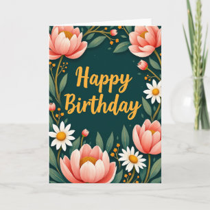 Joyful Blossom Birthday Card