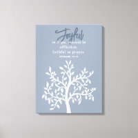 Joyful Blue Bible Verse and Simple Tree