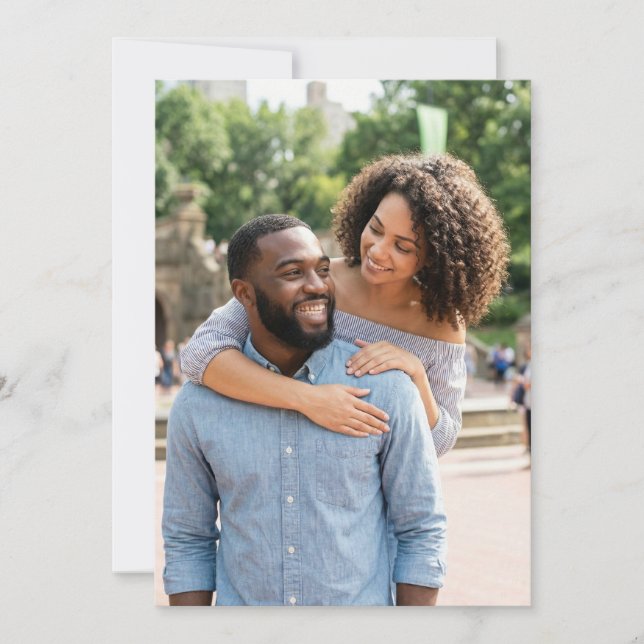 Joyful Blue Lifestyle Photo Invitation (Front)