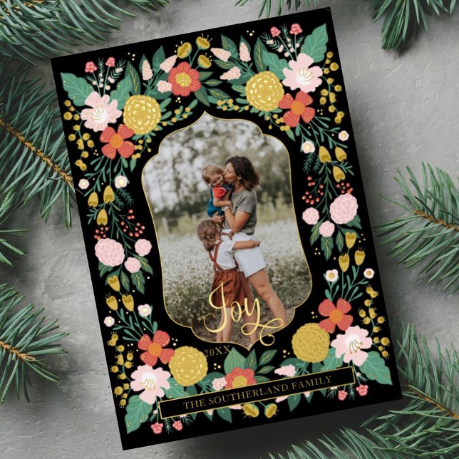 Joyful Botanical Floral Garden Elegant Photo Frame (Creator Uploaded)