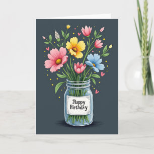 Joyful Bouquet Birthday Card
