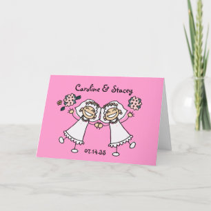 Joyful Brides Personalised Gay Lesbian Wedding Tha Thank You Card