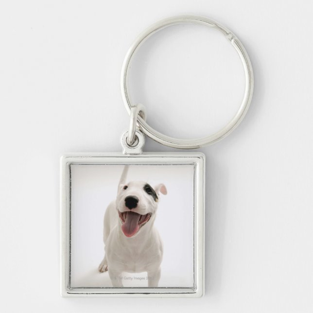 Joyful Bull terrier Key Ring (Front)