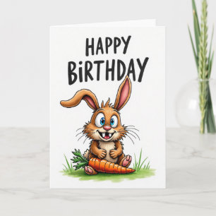 Joyful Bunny Sketch Card